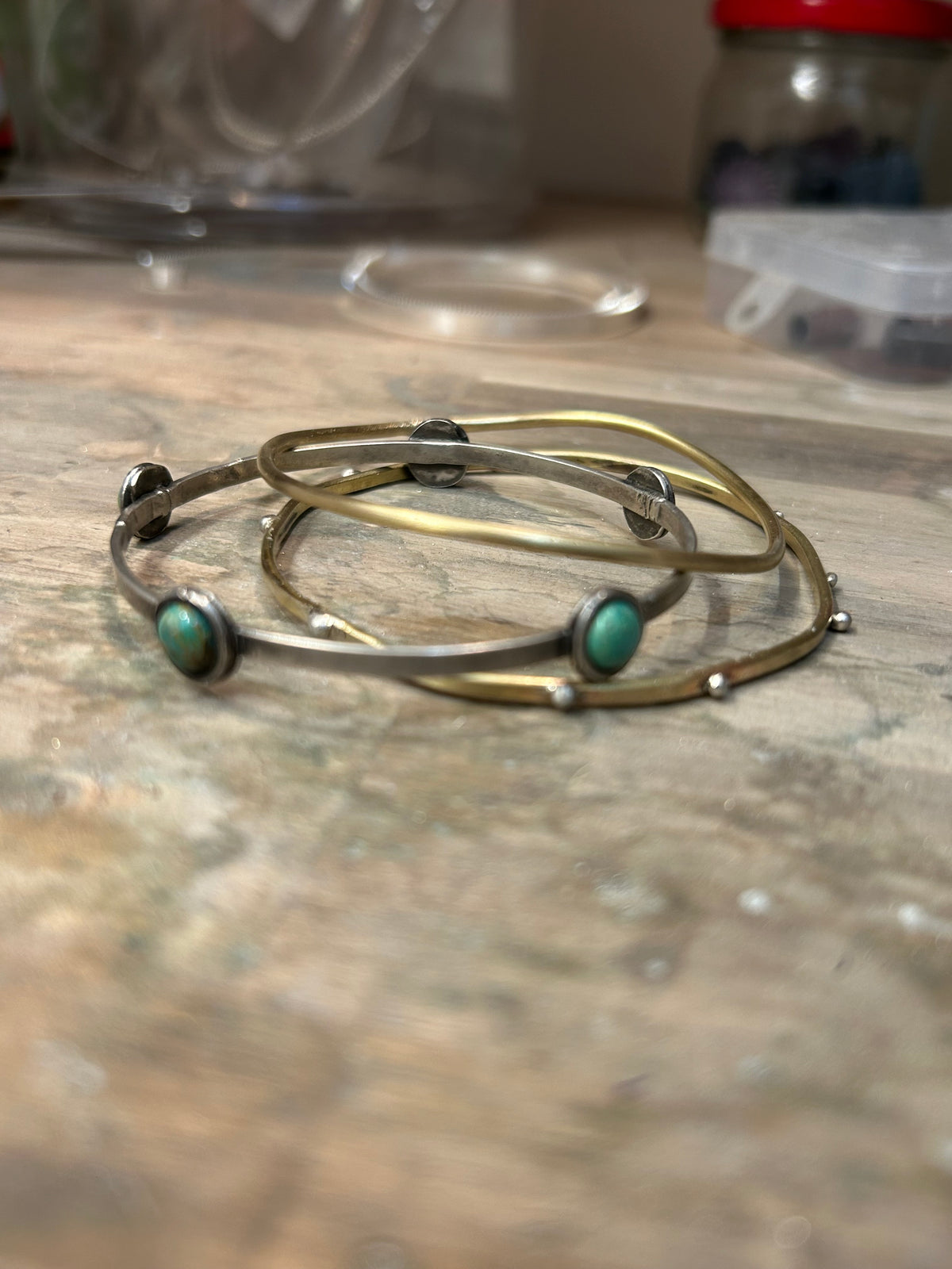 Turquoise Stacking Bangles.